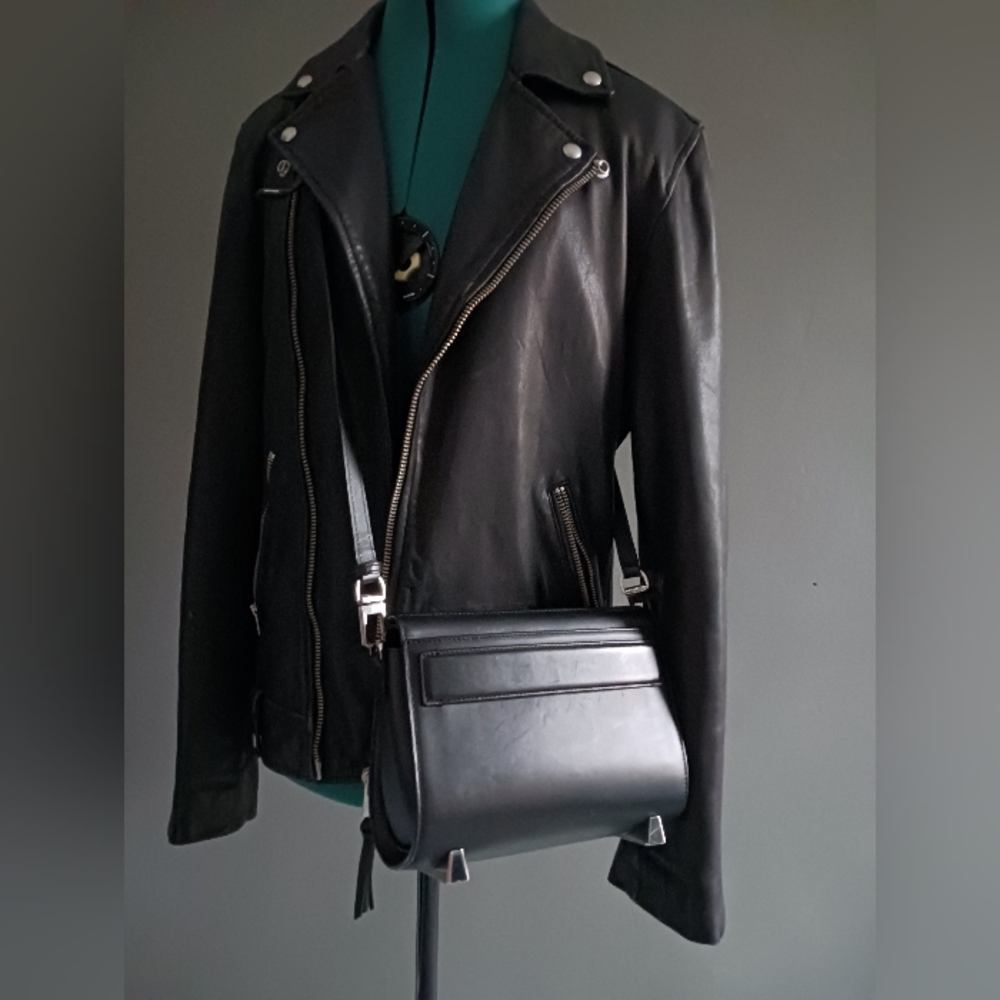 Alexander Wang Chastity Black Leather Crossbody Bag